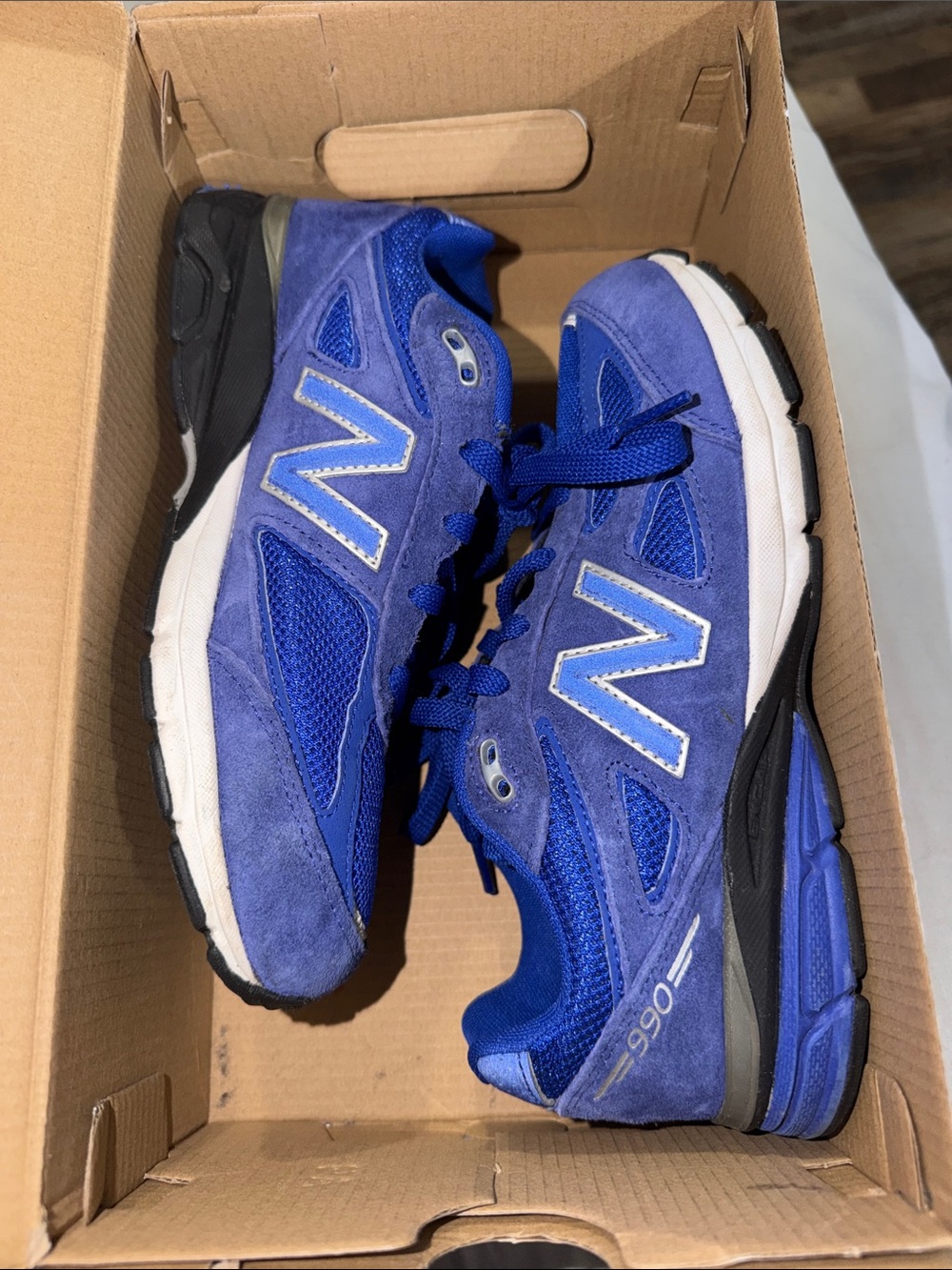 New Balance 990s Royal Blue Suede